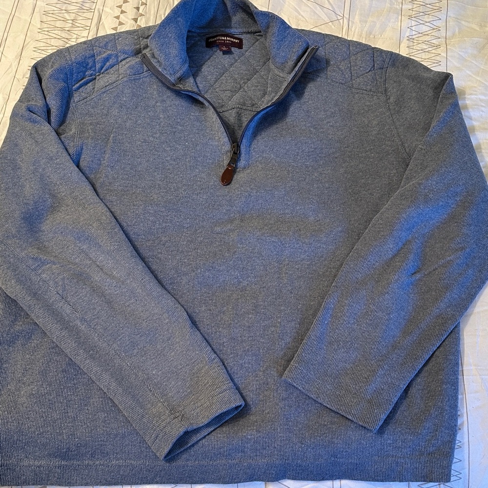 Johnston & Murphy light Blue Quarter-Zip Sweater